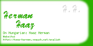 herman haaz business card